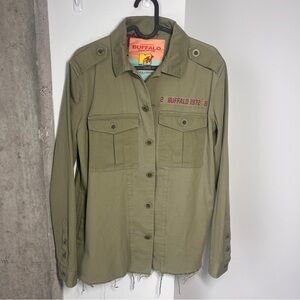 Buffalo David Bitton Music Television Army Green Utility Jacket Sz S
